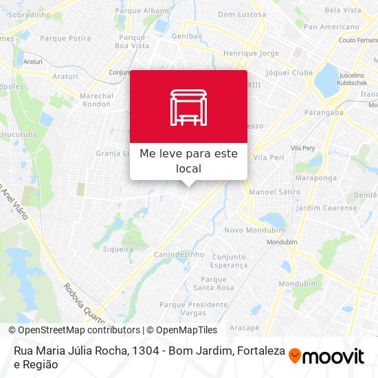 Rua Maria Júlia Rocha, 1304 - Bom Jardim mapa