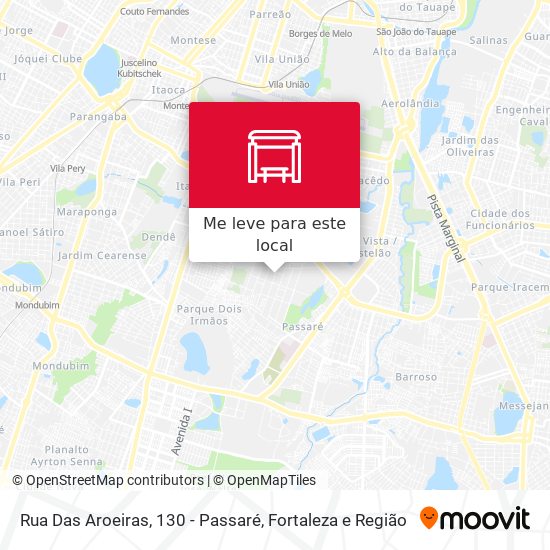 Rua Das Aroeiras, 130 - Passaré mapa