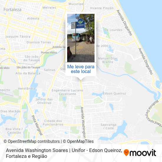 Avenida Washington Soares | Unifor - Edson Queiroz mapa