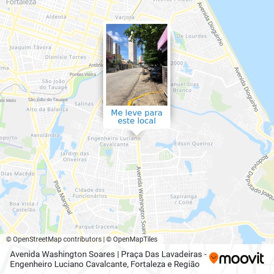 Avenida Washington Soares | Praça Das Lavadeiras - Engenheiro Luciano Cavalcante mapa