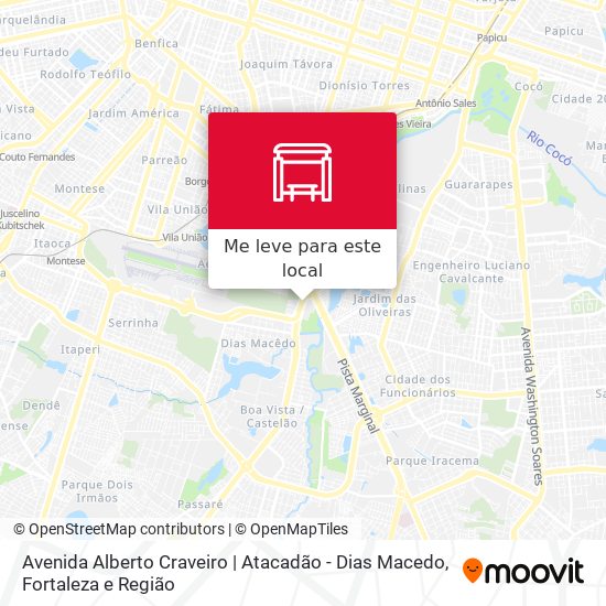 Avenida Alberto Craveiro | Atacadão - Dias Macedo mapa