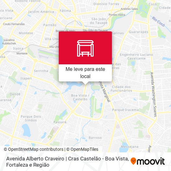Avenida Alberto Craveiro | Cras Castelão - Boa Vista mapa