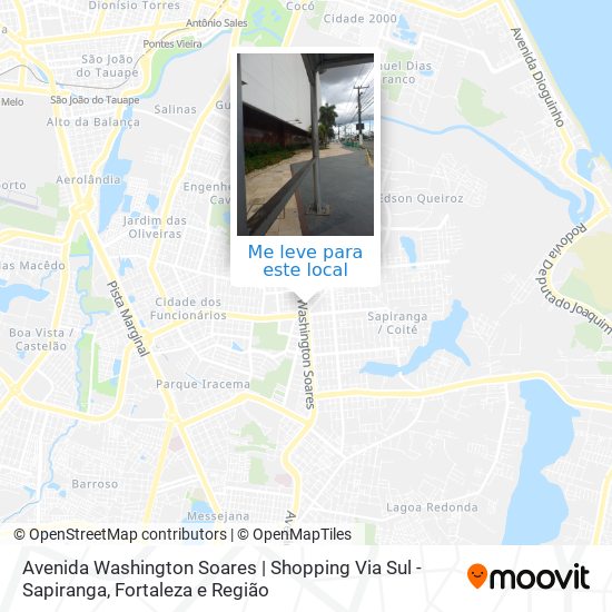 Avenida Washington Soares | Shopping Via Sul - Sapiranga mapa