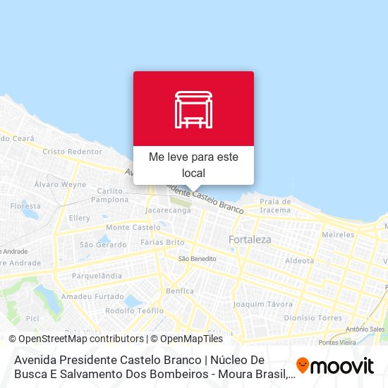 Avenida Presidente Castelo Branco | Núcleo De Busca E Salvamento Dos Bombeiros - Moura Brasil mapa