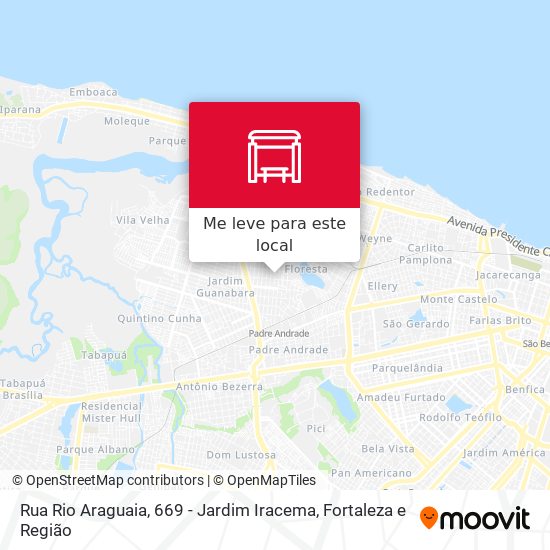 Rua Rio Araguaia, 669 - Jardim Iracema mapa