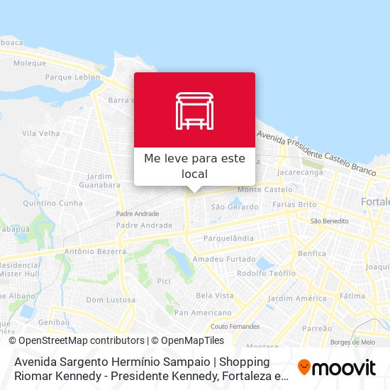 Avenida Sargento Hermínio Sampaio | Shopping Riomar Kennedy - Presidente Kennedy mapa