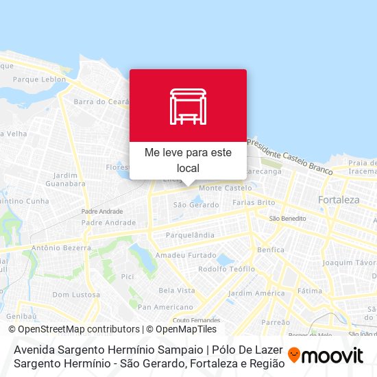 Avenida Sargento Hermínio Sampaio | Pólo De Lazer Sargento Hermínio - São Gerardo mapa