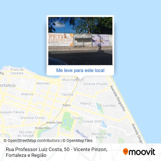 Rua Professor Luíz Costa, 50 - Vicente Pinzon mapa