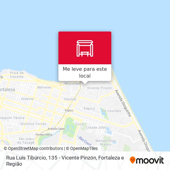 Rua Luís Tibúrcio, 135 - Vicente Pinzón mapa