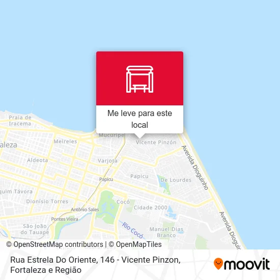 Rua Estrela Do Oriente, 146 - Vicente Pinzon mapa