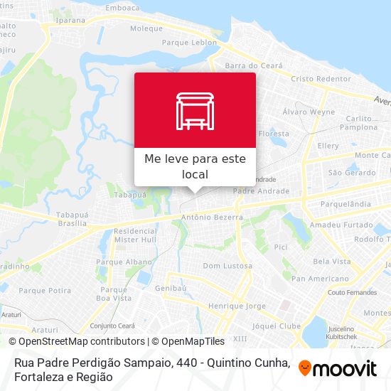 Rua Padre Perdigão Sampaio, 440 - Quintino Cunha mapa