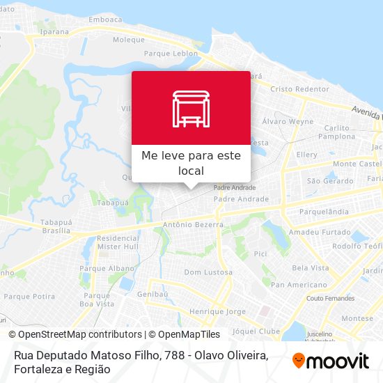 Rua Deputado Matoso Filho, 788 - Olavo Oliveira mapa