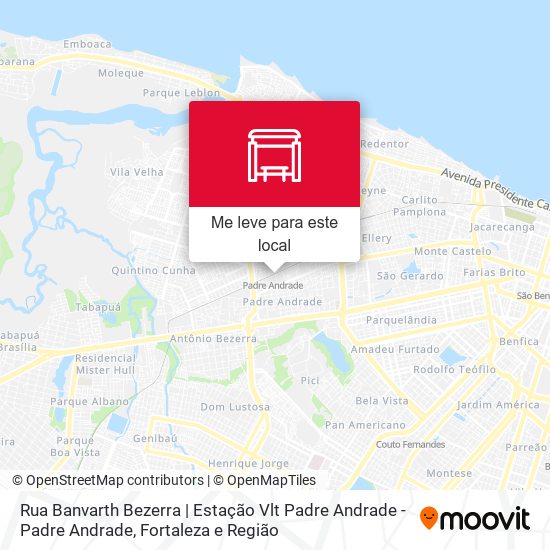 Rua Banvarth Bezerra | Estação Vlt Padre Andrade - Padre Andrade mapa