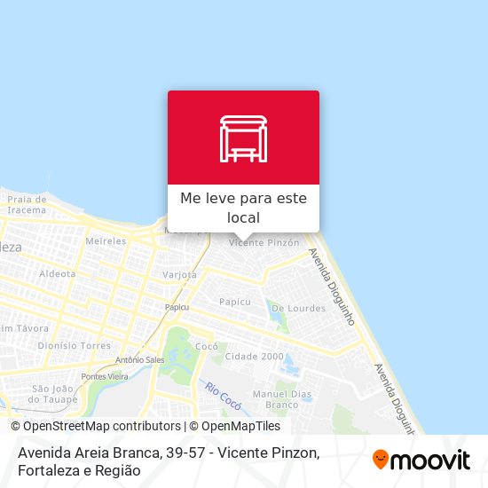 Avenida Areia Branca, 39-57 - Vicente Pinzon mapa