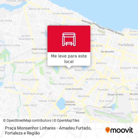 Praça Monsenhor Linhares - Amadeu Furtado mapa