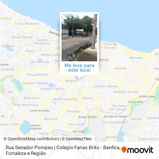 Rua Senador Pompeu | Colégio Farias Brito - Benfica mapa