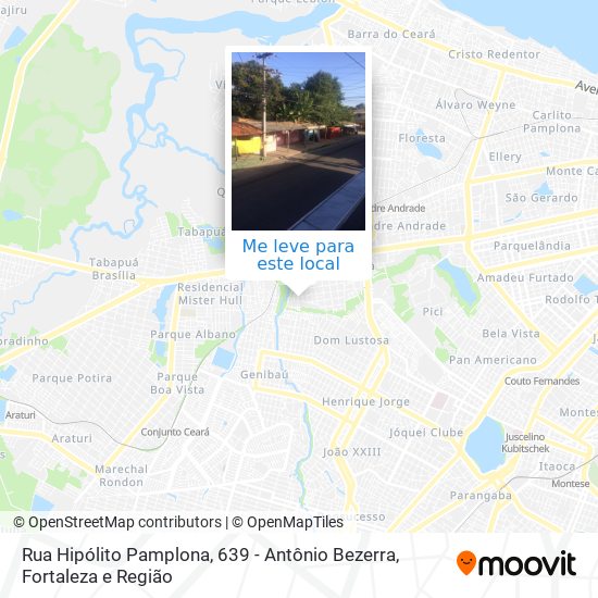 Rua Hipólito Pamplona, 639 - Antônio Bezerra mapa