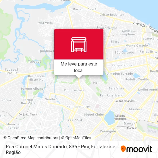 Rua Coronel Matos Dourado, 835 - Pici mapa
