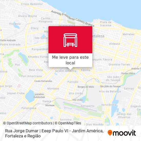 Rua Jorge Dumar | Eeep Paulo VI - Jardim América mapa