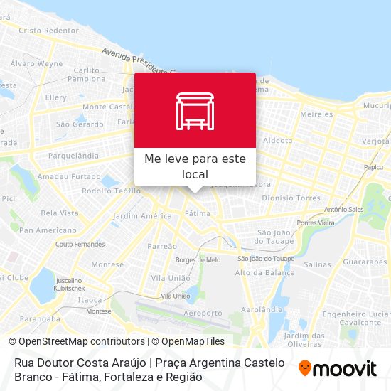 Rua Doutor Costa Araújo | Praça Argentina Castelo Branco - Fátima mapa