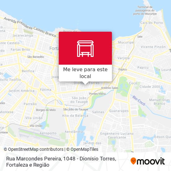 Rua Marcondes Pereira, 1048 - Dionísio Torres mapa