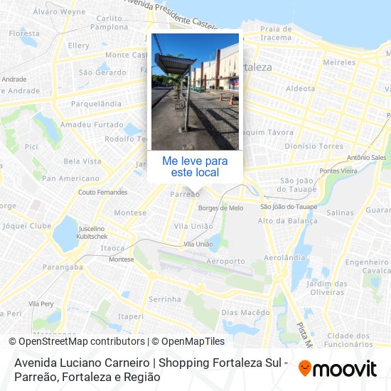 Avenida Luciano Carneiro | Shopping Fortaleza Sul - Parreão mapa