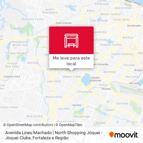 Avenida Lineu Machado | North Shopping Jóquei - Jóquei Clube mapa