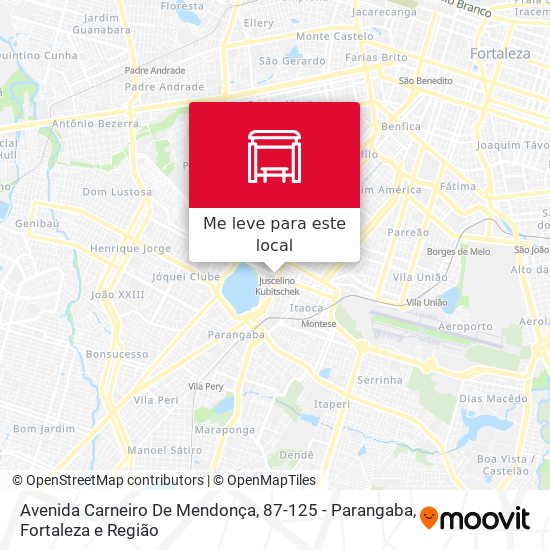 Avenida Carneiro De Mendonça, 87-125 - Parangaba mapa