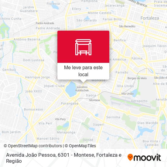 Avenida João Pessoa, 6301 - Montese mapa