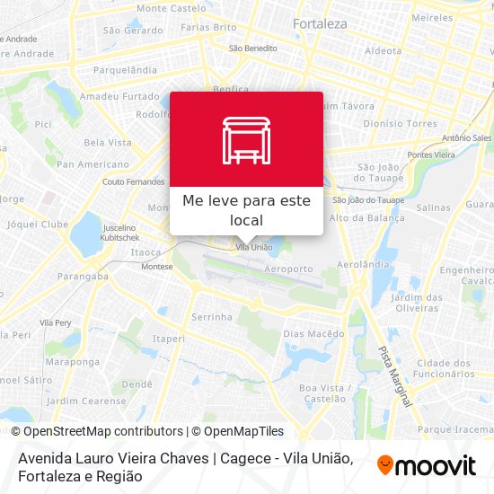 Avenida Lauro Vieira Chaves | Cagece - Vila União mapa