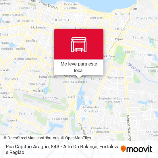 Rua Capitão Aragão, 843 - Alto Da Balança mapa