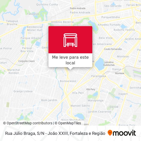 Rua Júlio Braga, S / N - João XXIII mapa
