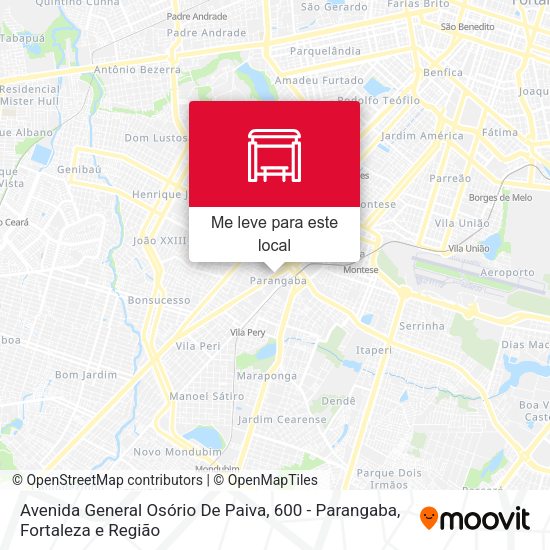 Avenida General Osório De Paiva, 600 - Parangaba mapa