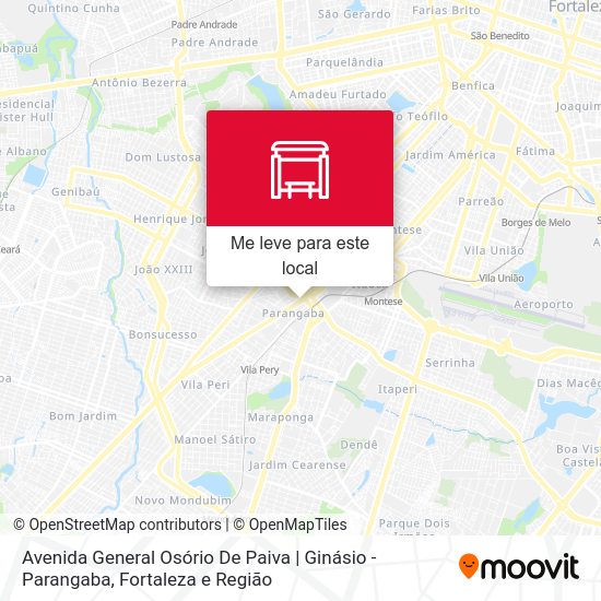 Avenida General Osório De Paiva | Ginásio - Parangaba mapa