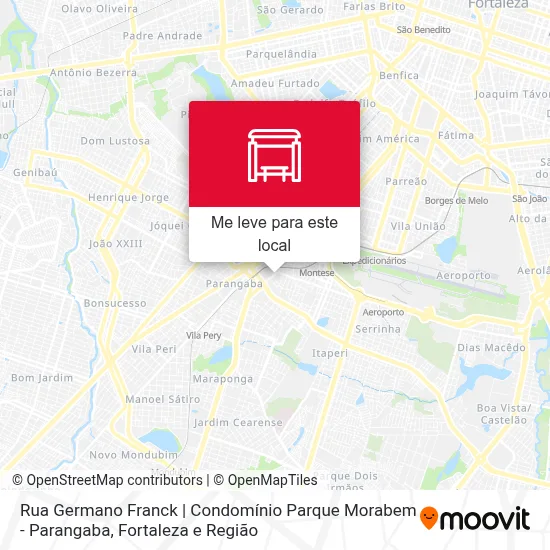 Rua Germano Franck | Condomínio Parque Morabem - Parangaba mapa
