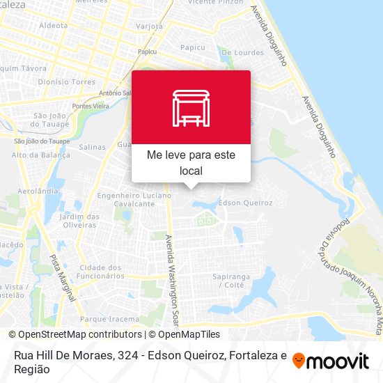 Rua Hill De Moraes, 324 - Edson Queiroz mapa