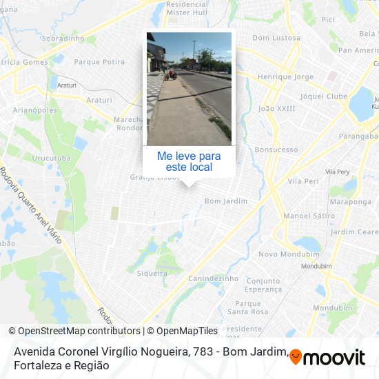 Avenida Coronel Virgílio Nogueira, 783 - Bom Jardim mapa