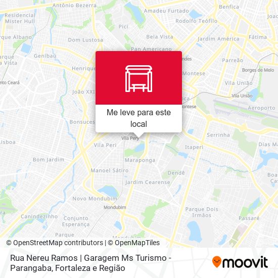 Rua Nereu Ramos | Garagem Ms Turismo - Parangaba mapa