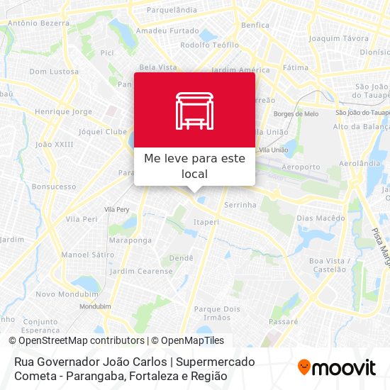 Rua Governador João Carlos | Supermercado Cometa - Parangaba mapa