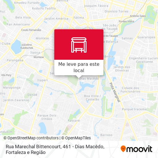 Rua Marechal Bittencourt, 461 - Dias Macêdo mapa