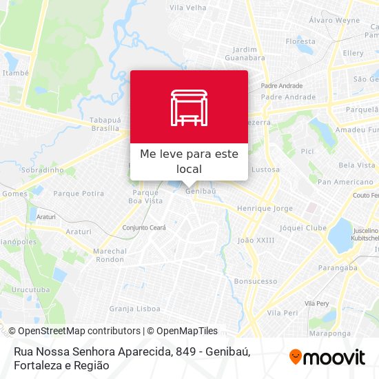 Rua Nossa Senhora Aparecida, 849 - Genibaú mapa