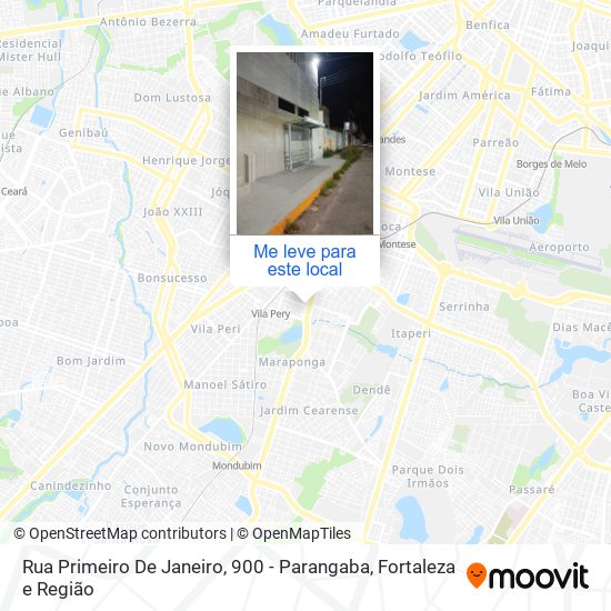 Rua Primeiro De Janeiro, 900 - Parangaba mapa