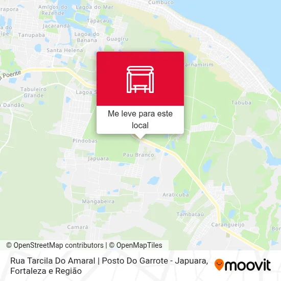 Rua Tarcila Do Amaral | Posto Do Garrote - Japuara mapa