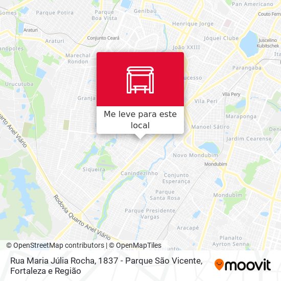 Rua Maria Júlia Rocha, 1837 - Parque São Vicente mapa