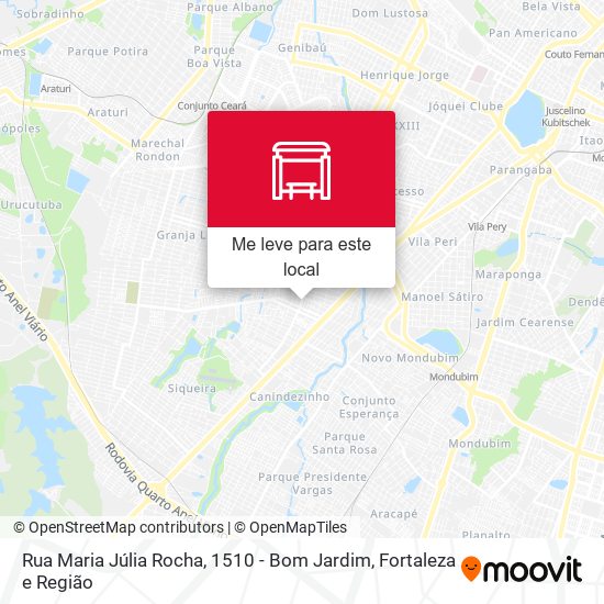 Rua Maria Júlia Rocha, 1510 - Bom Jardim mapa