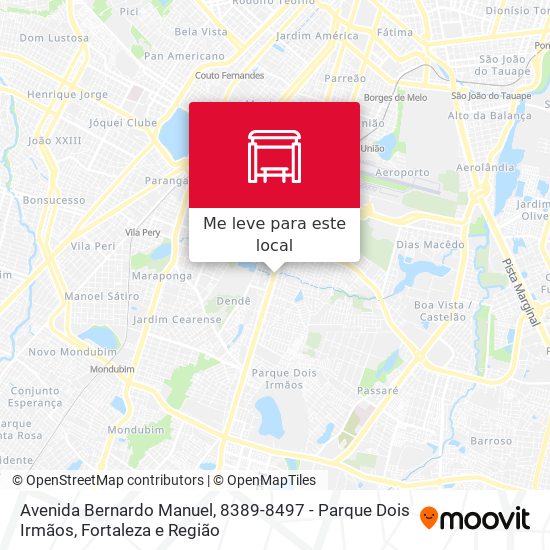 Avenida Bernardo Manuel, 8389-8497 - Parque Dois Irmãos mapa
