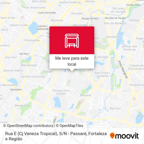 Rua E (Cj Veneza Tropical), S / N - Passaré mapa