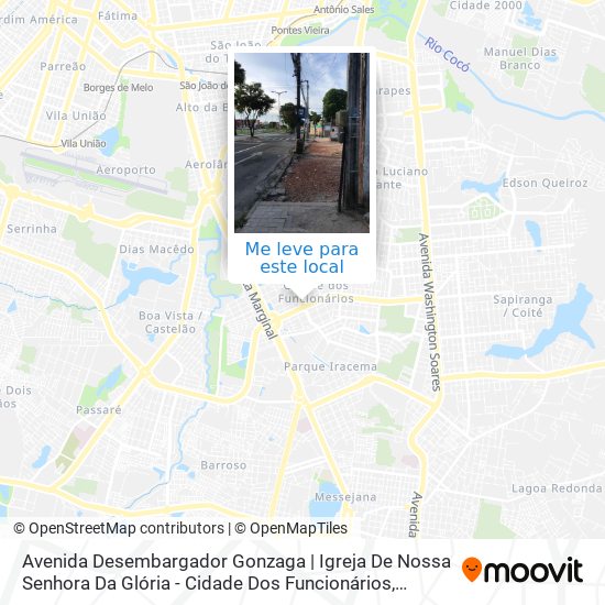 Avenida Desembargador Gonzaga | Igreja De Nossa Senhora Da Glória - Cidade Dos Funcionários mapa