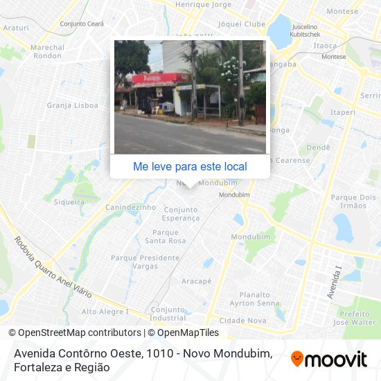 Avenida Contôrno Oeste, 1010 - Novo Mondubim mapa
