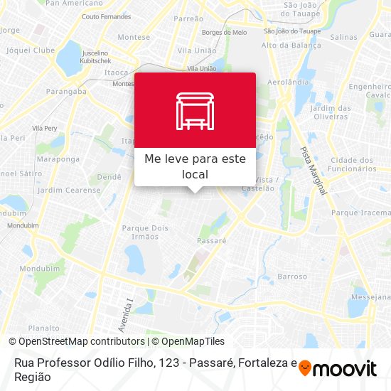 Rua Professor Odílio Filho, 123 - Passaré mapa
